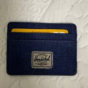Herschel Supply Company Navy Blue Card & Key Pocket Holder
